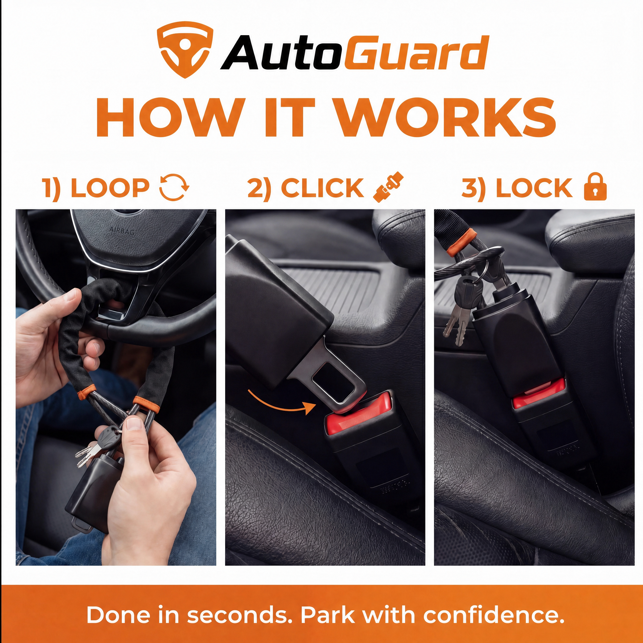 How it works — loop, click, lock